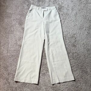 White House Black Market Cream Wide Leg Pants
